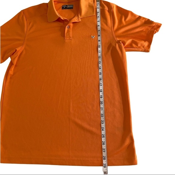 Callaway Golf Orange Opti-Dri Jersey Knit Golf Polo Shirt Men’s Sz Medium - Picture 8 of 8